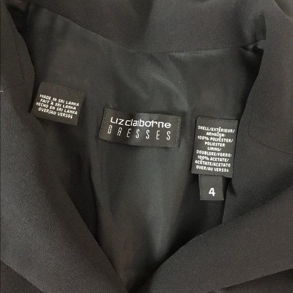 Liz Claiborne size 4 black jumpsuit w/silver detail & zippered lining … - Picture 8 of 16